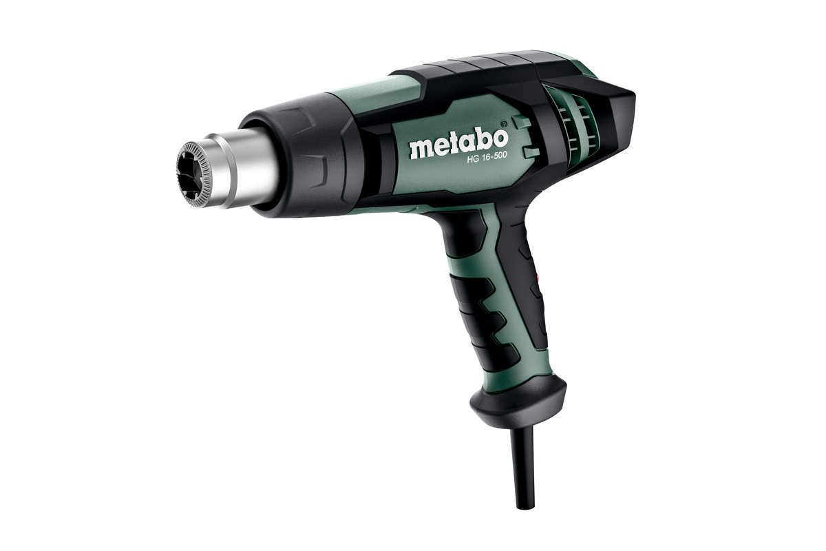 

Фен строительный Metabo HG 16-500, аккумуляторный, 1.6 кВт, от 300°C, до 500°C, до 200 л/м (601067000), HG 16-500
