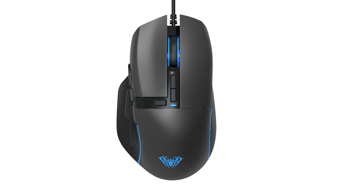 

Мышь проводная AULA F808, 4200dpi, оптическая светодиодная, USB, черный, F808