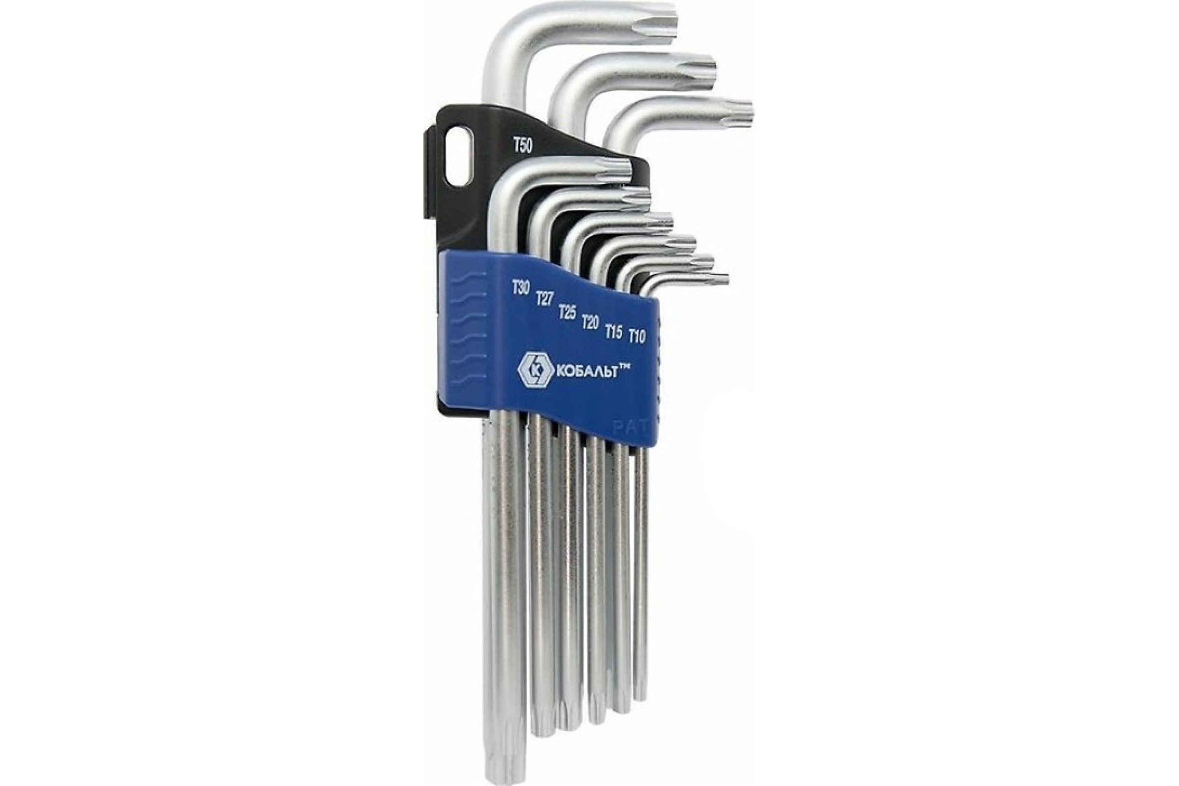 Набор ключей Torx, предметов в наборе: 9шт., Cr-V, ключи: имбусовые - 9шт., блистер, КОБАЛЬТ Tamper (020405-09) - фото 1