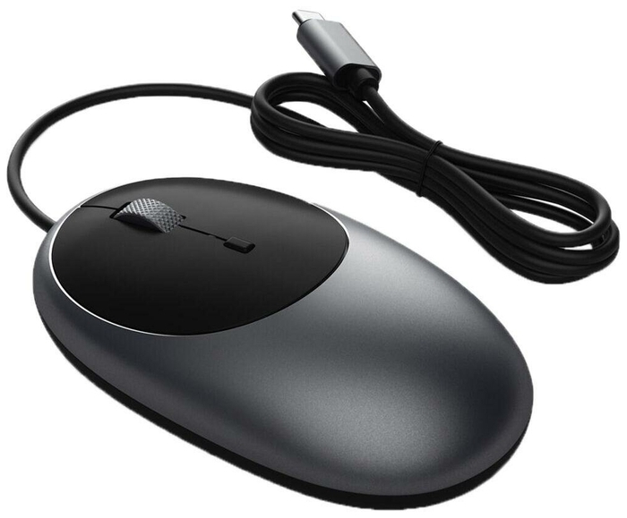 Мышь проводная Satechi C1 USB-C Wired Mouse, 3200dpi, оптическая светодиодная, USB Type-C, серый (ST-AWUCMM)