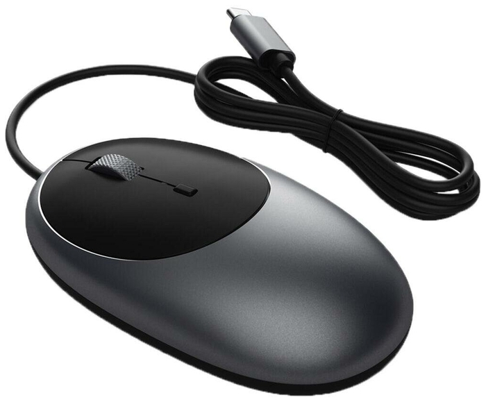 

Мышь проводная Satechi C1 USB-C Wired Mouse, 3200dpi, оптическая светодиодная, USB Type-C, серый (ST-AWUCMM), C1 USB-C Wired Mouse