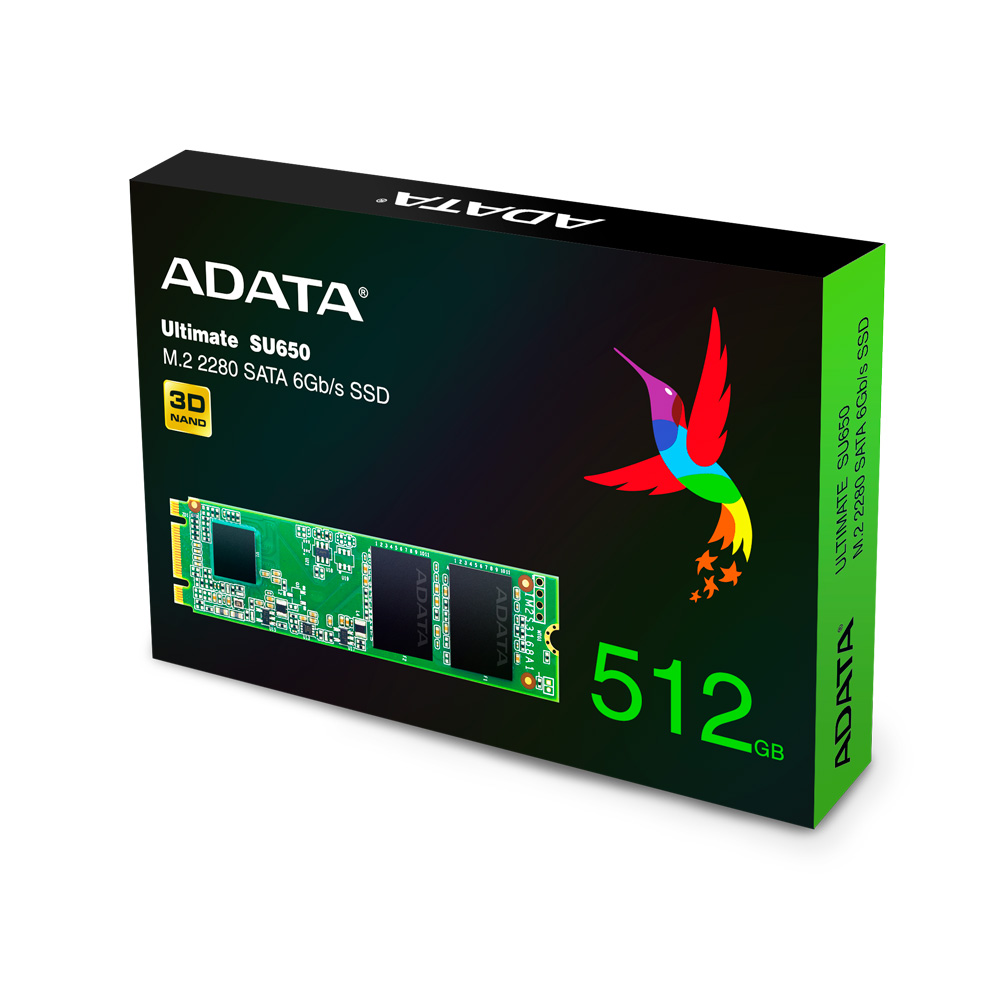 Твердотельный накопитель (SSD) ADATA 512Gb Ultimate SU650, 2280, M.2 (ASU650NS38-512GT-C) - фото 1