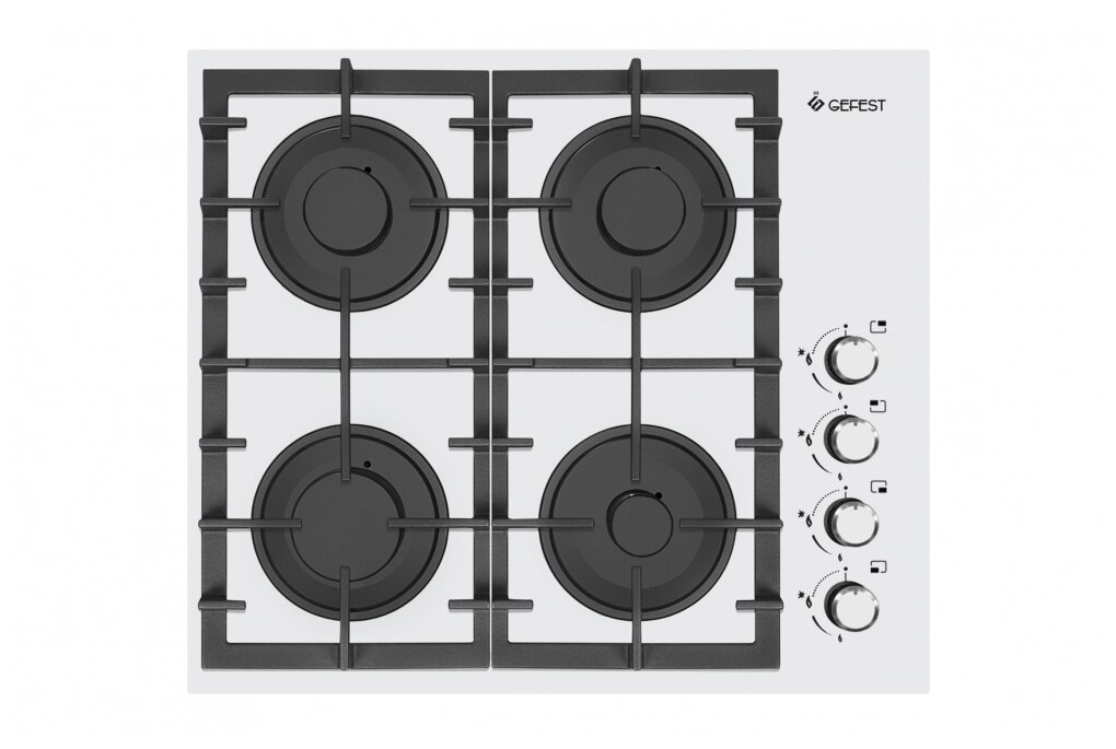 

Газовая варочная панель GEFEST СГ СВН 2230 К12, 4 конфорки, белая (14603001), СГ СВН 2230 К12