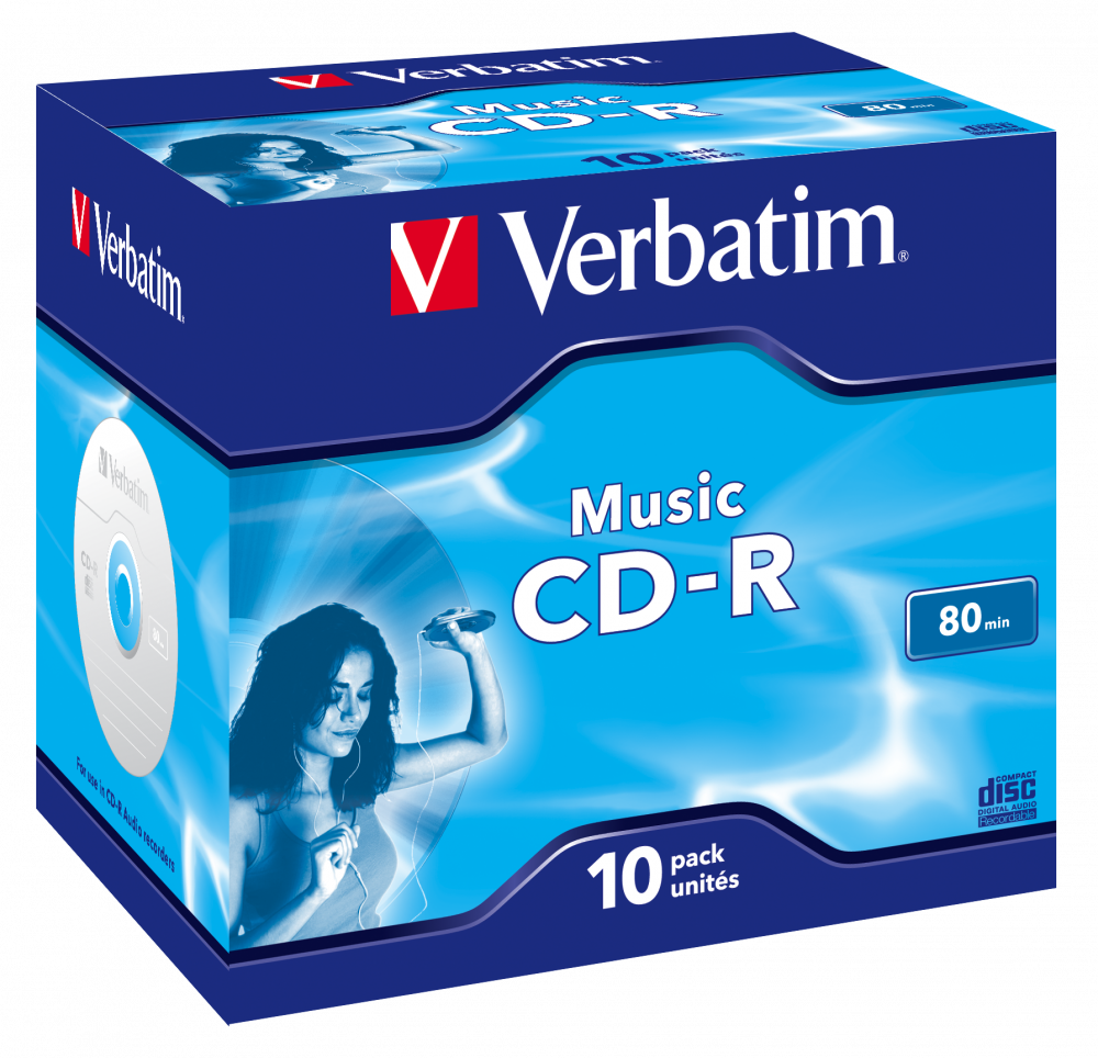 Диск Verbatim CD-R, 700Mb, 16x, Jewel Case, 10 шт (43365) - фото 1