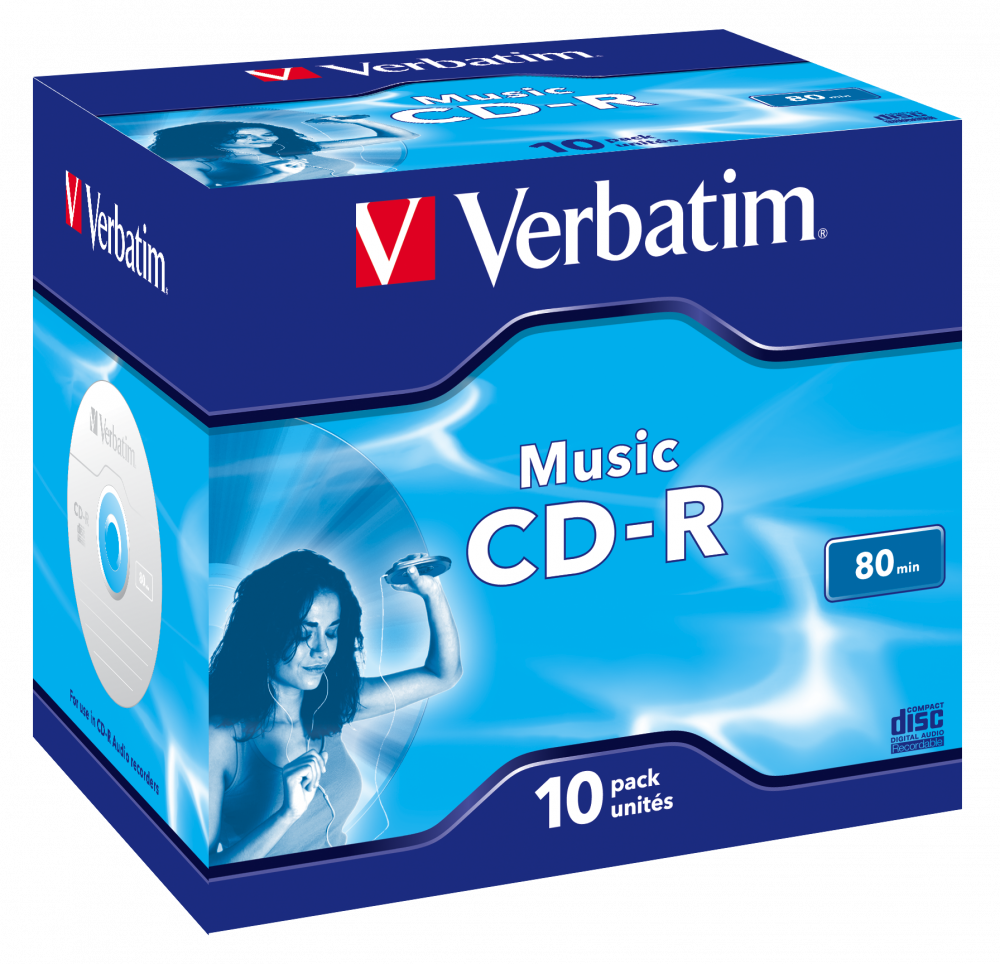 

Диск Verbatim CD-R, 700Mb, 16x, Jewel Case, 10 шт (43365)