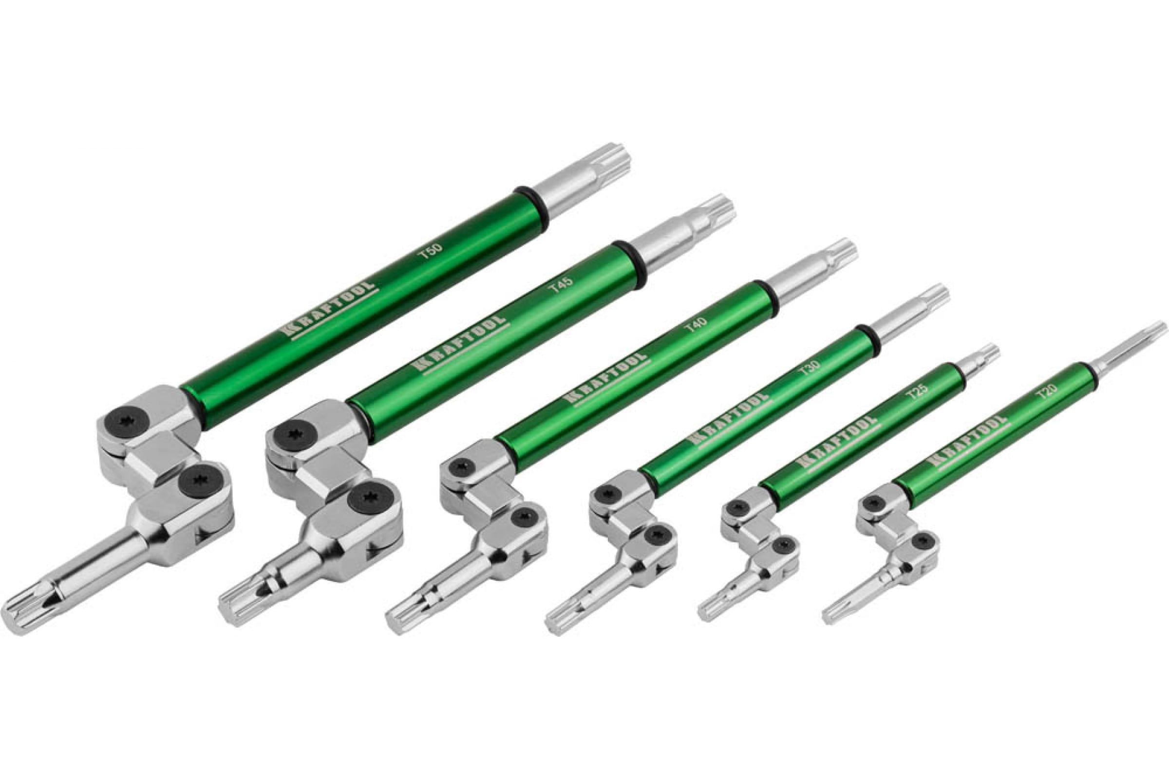 

Набор ключей Torx, предметов в наборе: 6шт., хромомолибденовая сталь, ключи: имбусовые - 6шт., чехол, Kraftool INDUSTRIE (27453-H6), -