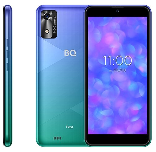 

Смартфон BQ 5565L Fest, 5.45" 720x1440 IPS, Unisoc SC9832E, 2Gb RAM, 16Gb, 3G/4G, Wi-Fi, BT, Cam, 2-Sim, 2200 мА⋅ч, Micro-USB, Android 11 Go, бирюзовый, 5565L Fest