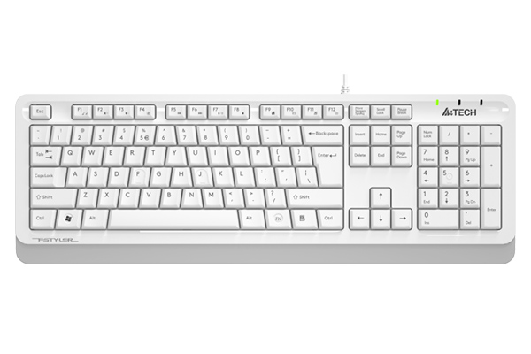 Клавиатура A4Tech Fstyler FKS10, USB, белый/серый (FKS10 WHITE)