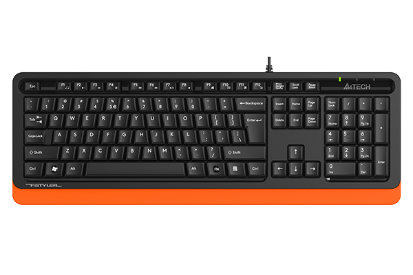 

Клавиатура проводная A4Tech Fstyler FKS10, мембранная, USB, черный/оранжевый (FKS10 ORANGE), Fstyler FKS10