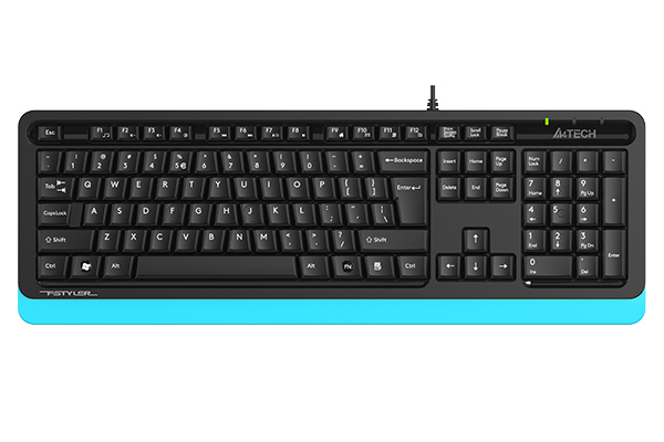 Клавиатура A4Tech Fstyler FKS10, USB, черный/синий (FKS10 BLUE)