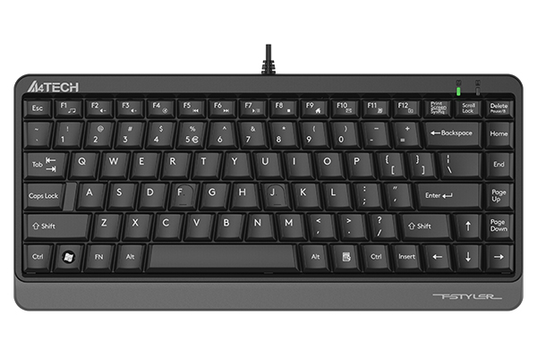 Клавиатура A4Tech Fstyler FKS11, USB, черный/серый