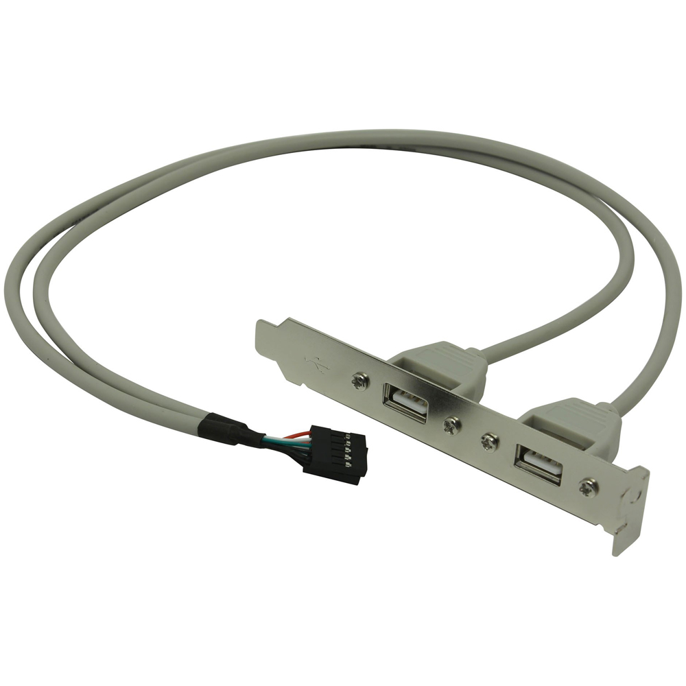 

Планка портов 2x5-pin USB 2.0(f)-2xUSB 2.0 Type-A, 28 см, серебристый ORIENT (C086)