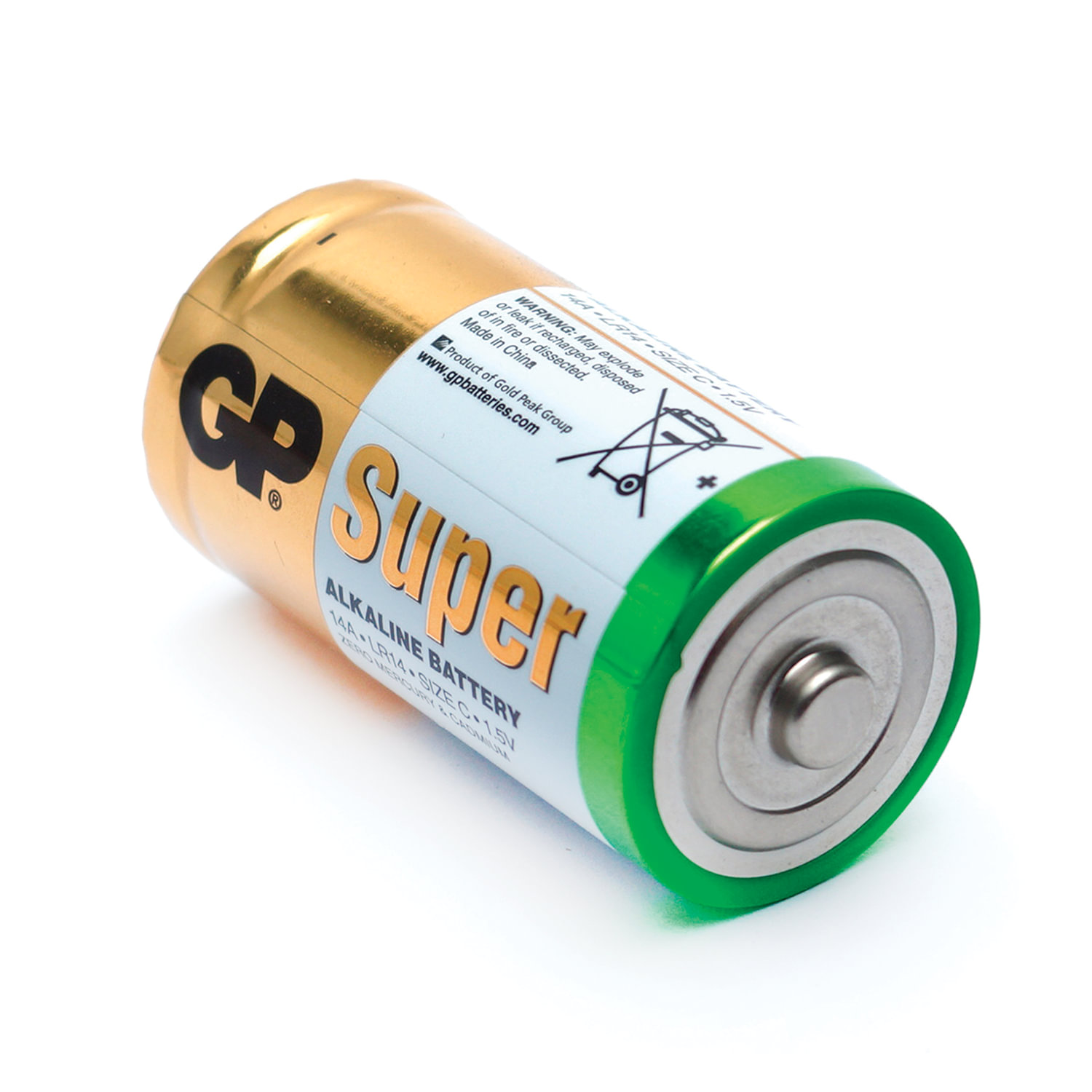 Батарейка GP Super, C (R14/LR14), 1.5V, 2 шт