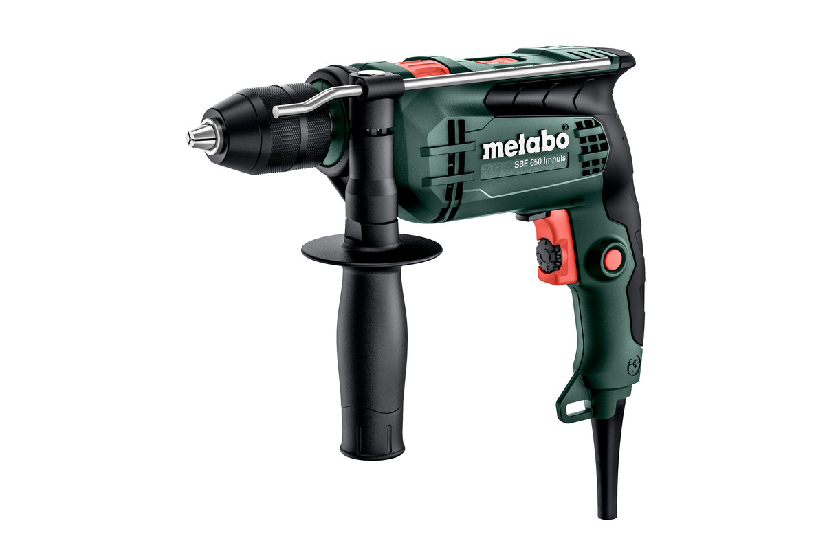 Дрель Metabo SBE 650 Impuls, сетевая, 650 Вт, 10 нм, 1500 об/мин, ударная, быстрозажимной патрон, кейс, 1.8 кг (600743500)