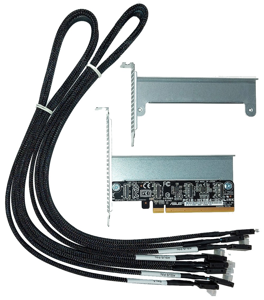Адаптер HBA ASUS PCIE-NVME4-OCuLink, PCI-Ex16