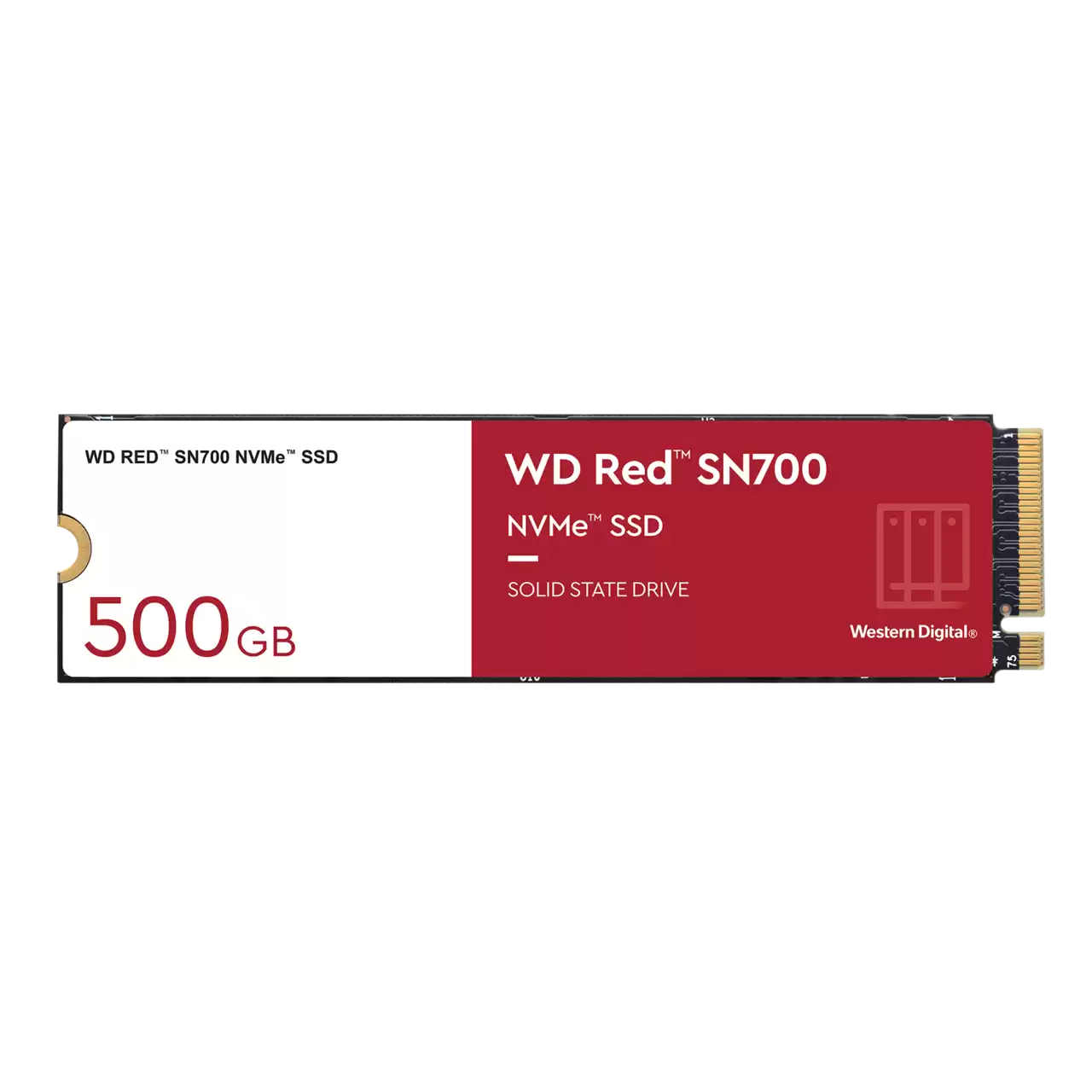 Твердотельный накопитель (SSD) Western Digital 500Gb WD Red SN700 NVMe, 2280, M.2, NVMe (WDS500G1R0C) - фото 1