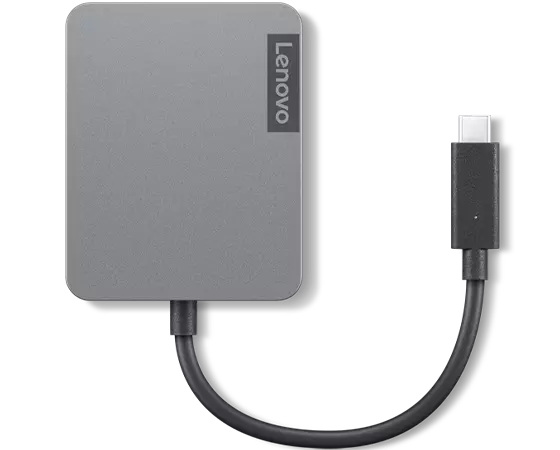 Мультипортовый адаптер Lenovo USB-C Travel Hub Gen2, VGA, HDMI, LAN, USB 3.1, серебристый (4X91A30366)