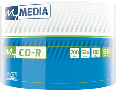 Диск Verbatim CD-R, 700Mb, 52x, на шпинделе, 50 шт, MyMedia (69201)