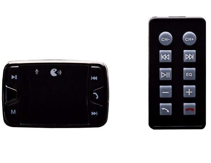 FM-трансмиттер Bethco 536BT, Bluetooth, -, AUX, microSD, ПДУ, Black