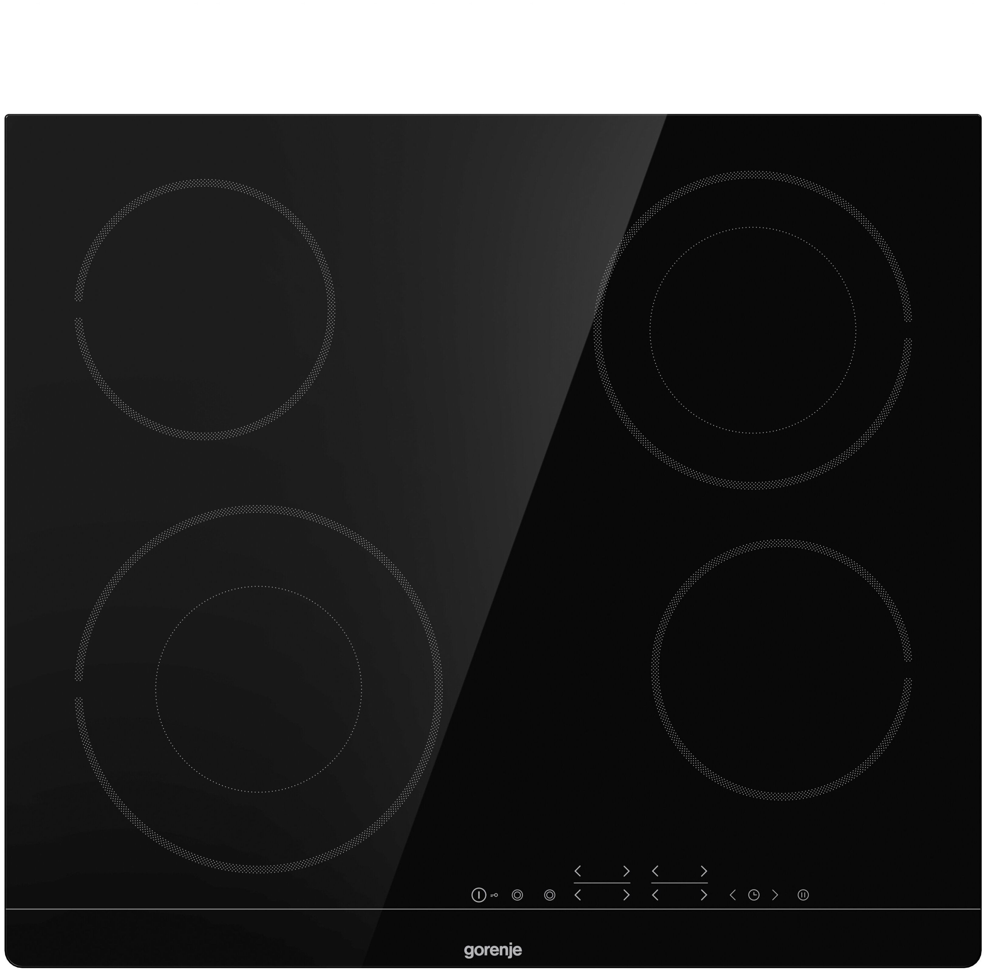 Электрическая варочная панель GORENJE ECT644BCSC 4 конфорки, черный