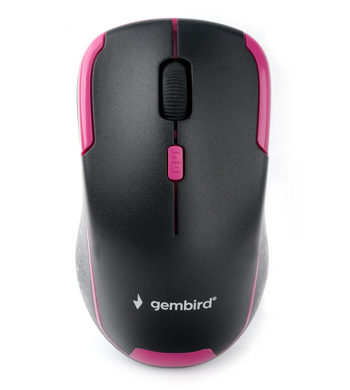Мышь беспроводная Gembird MUSW-415, 1600dpi, оптическая светодиодная, USB, черный/розовый