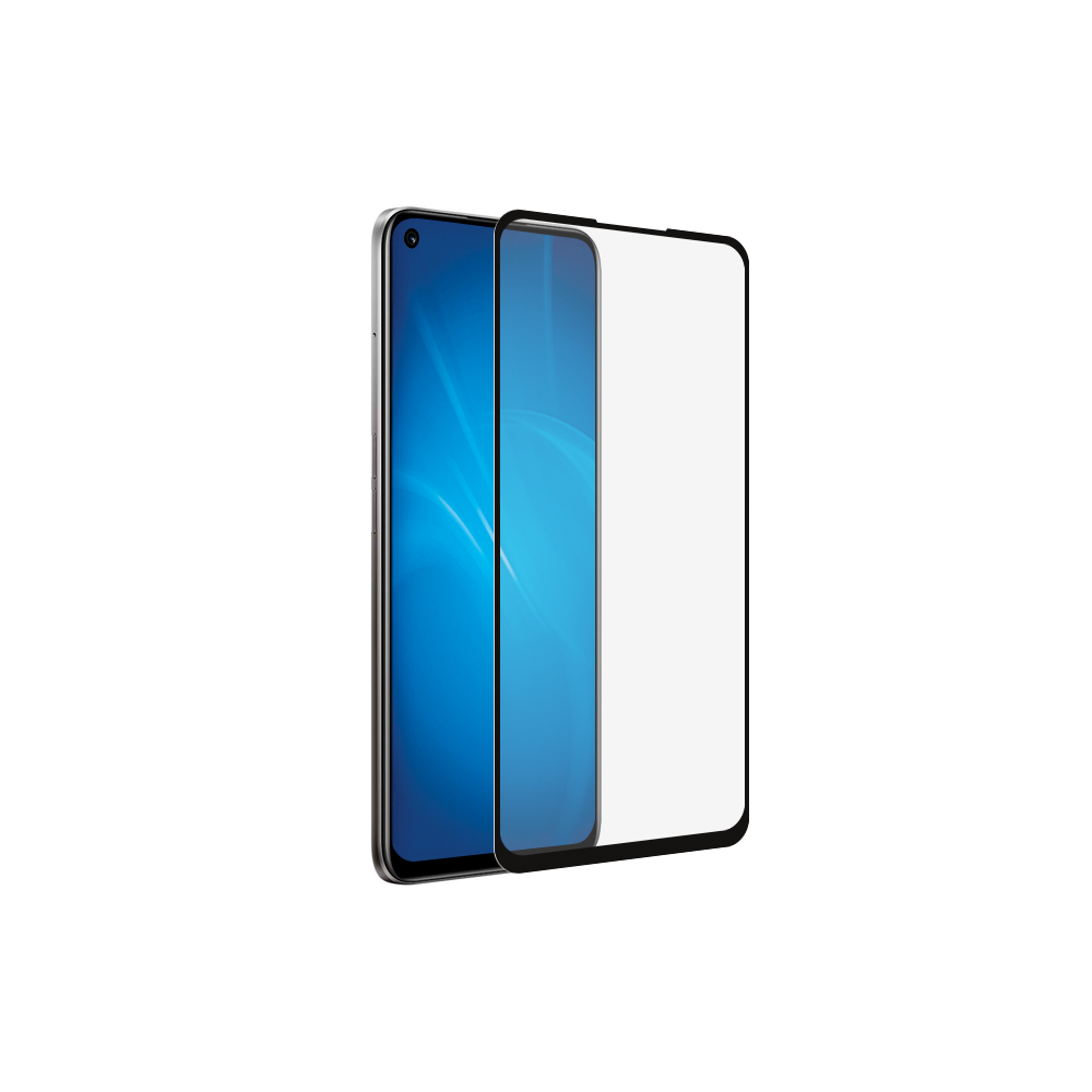 

Защитное стекло DF для экрана смартфона Realme 8i , FullScreen, ударопрочное, черная рамка (DF rmColor-19 (black))