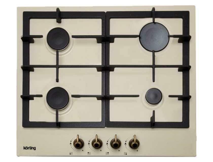 

Газовая варочная панель Korting HG 660 CRB, 4 конфорки, бежевый (HG 660 CRB), HG 660 CRB