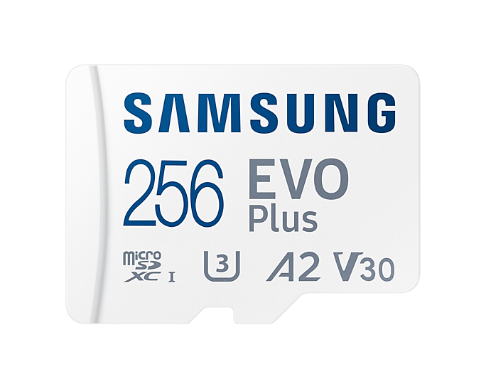 Карта памяти 256Gb microSDXC Samsung EVO Plus Class 10 UHS-I U3 V30 A2 + адаптер (MB-MC256KA/RU/APC/CN/EU/KR/ПИ)