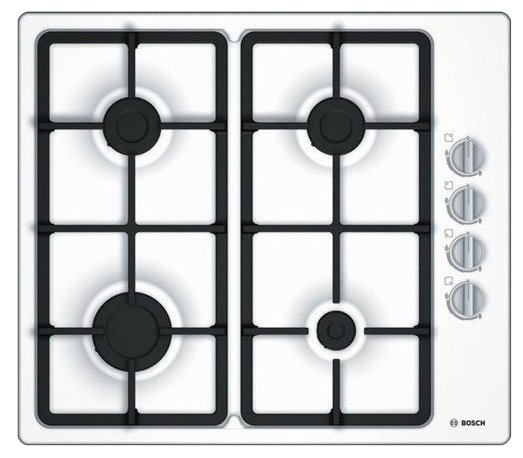 

Газовая варочная панель Bosch PBP6C2B92R 4 конфорки, белая (PBP6C2B92R), PBP6C2B92R