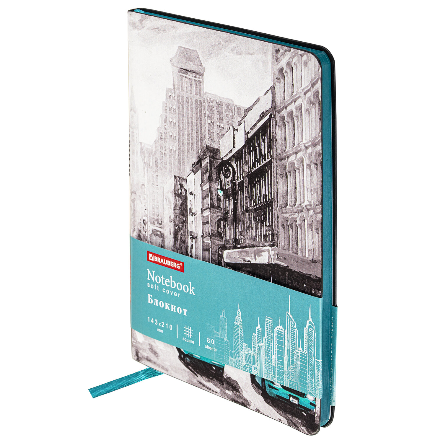 

Блокнот BRAUBERG VISTA Old New York, A5, клетка, 80 листов, принт (112062), Old New York