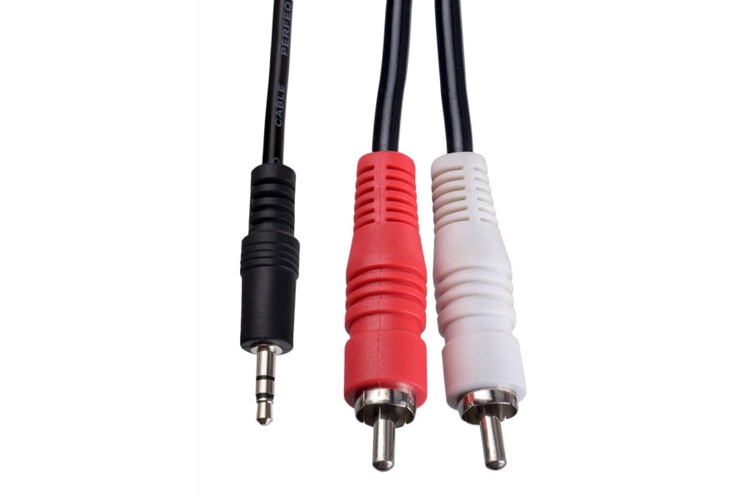 Кабель 2xRCA(M)-Jack 3.5mm(M), 1.5м, черный PERFEO (J2002)