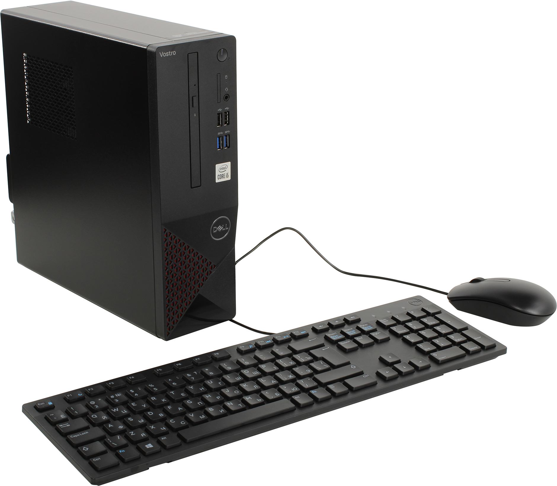 

Системный блок Dell Vostro 3681, Intel Core i3 10100 3.6GHz, 8Gb RAM, 256Gb SSD, DVD-RW, WiFi, BT, W10, черный, клавиатура, мышь (3681-3258), 3681