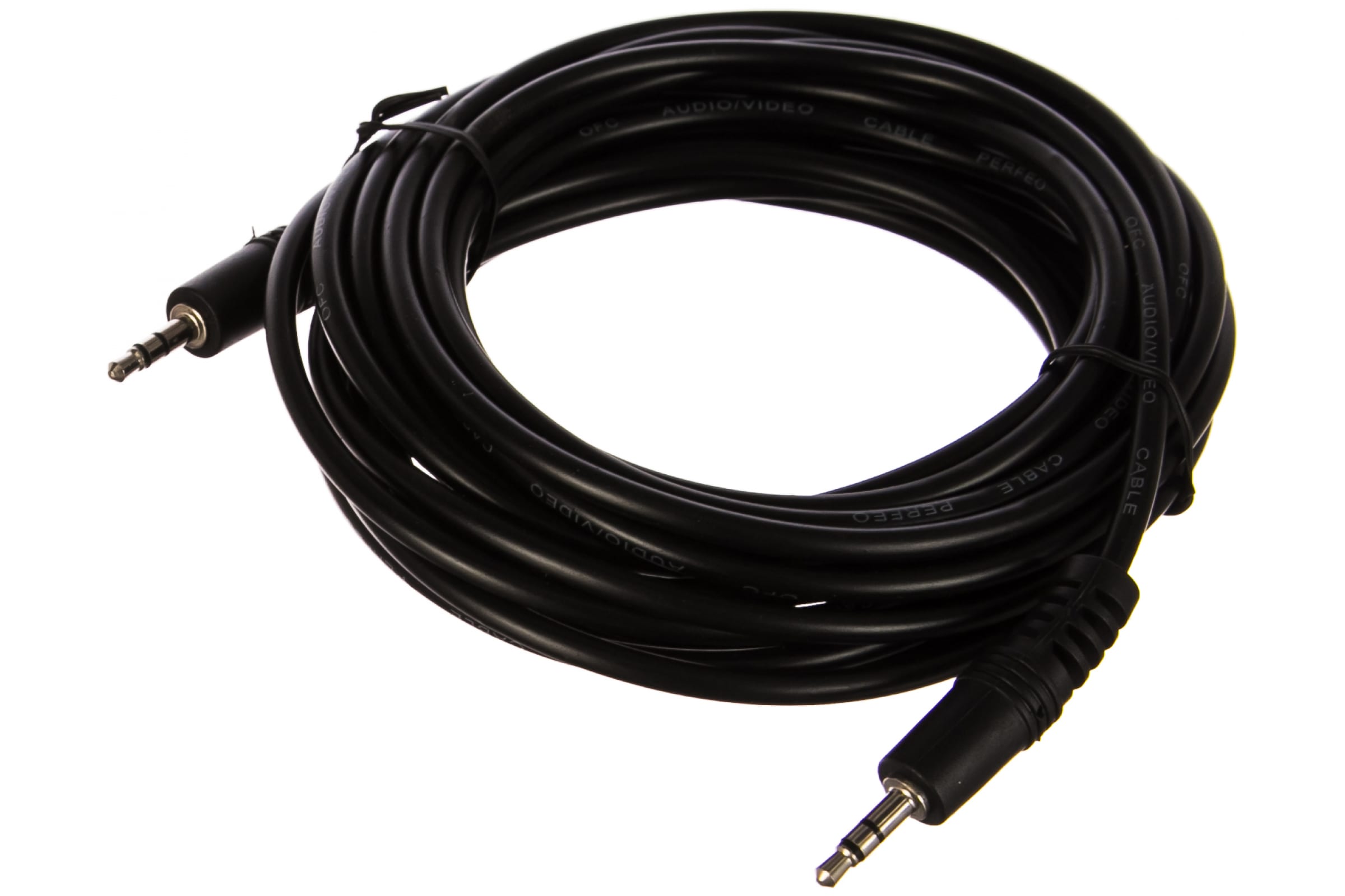 

Кабель Jack 3.5mm(M)-Jack 3.5mm(M), 5м, черный PERFEO (J2105)