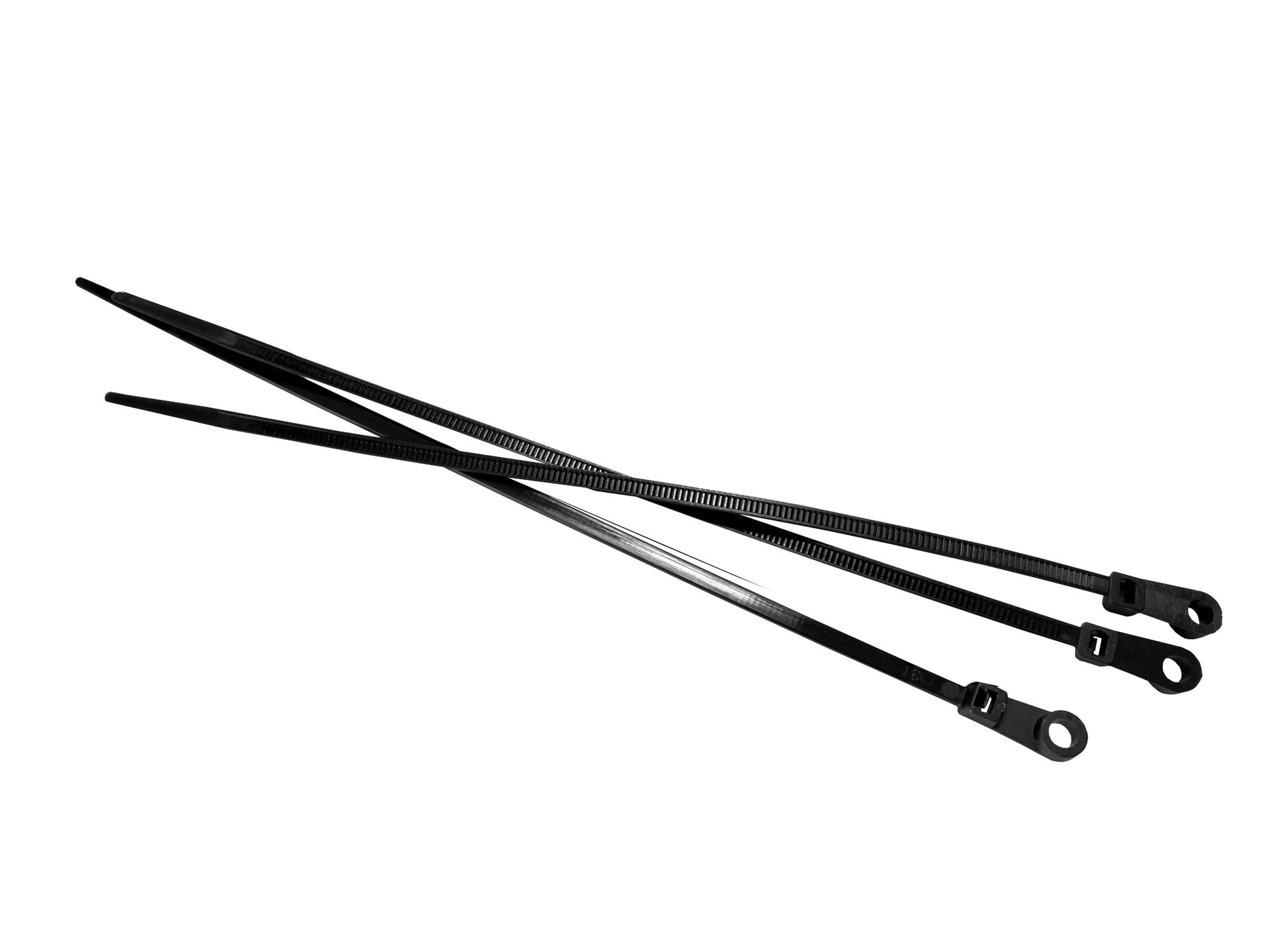 Стяжка под винт Netko SZ, 3.6 мм x 200 мм, 100 шт., от -35⁰С до +85⁰ С, черный (60275)