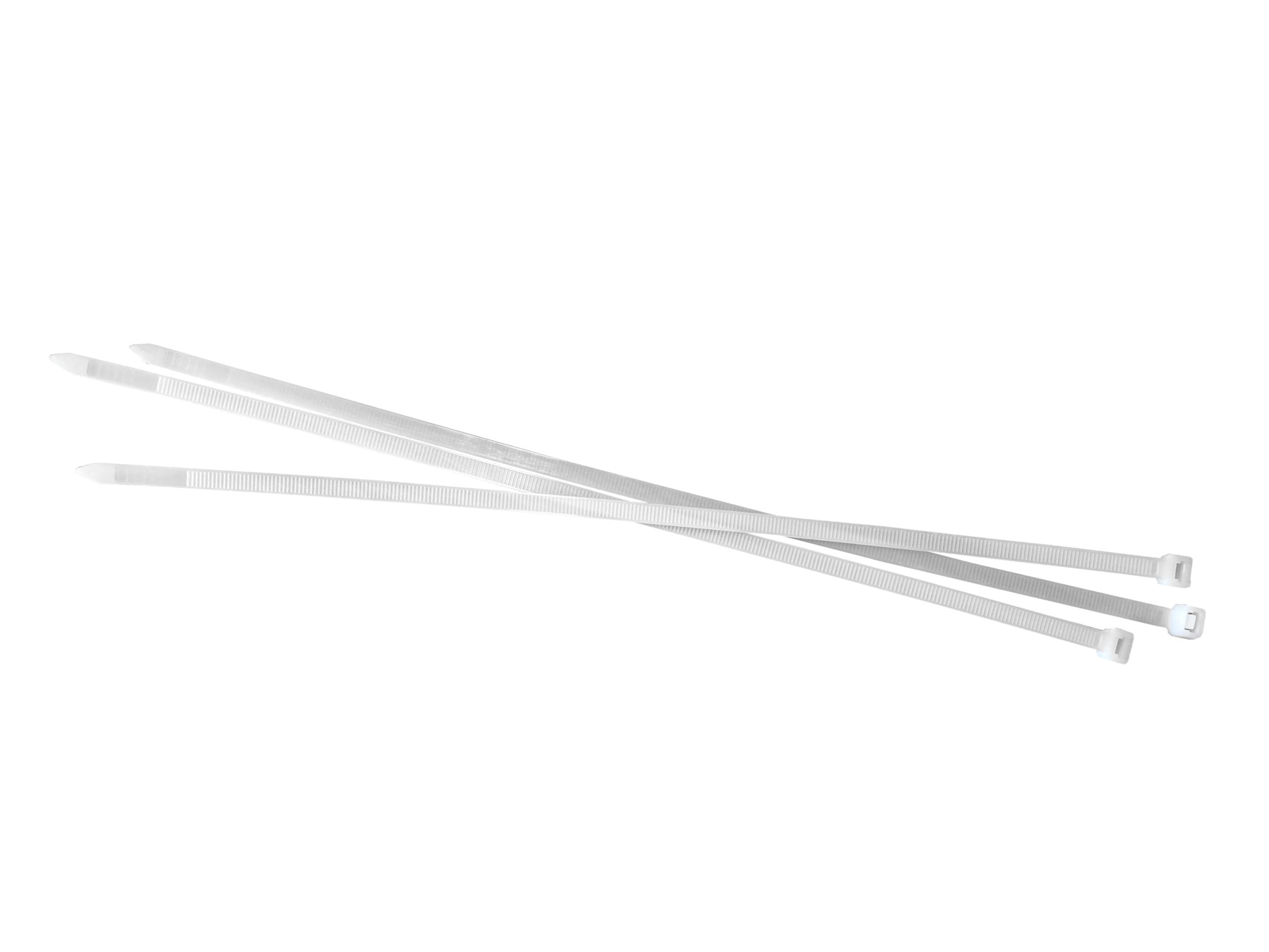 Стяжка Netko SZ, 7.5 мм x 400 мм, 100 шт., от -35⁰С до +85⁰ С, белый (60255)