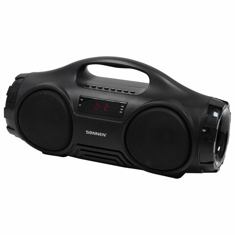 

Портативная акустика SONNEN B332, 16 Вт, FM, AUX, USB, microSD, Bluetooth, черный (513480), B332