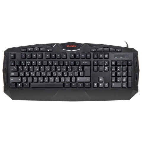

Клавиатура проводная SONNEN Q9M, мембранная, подсветка, USB, черный (513511), Q9M