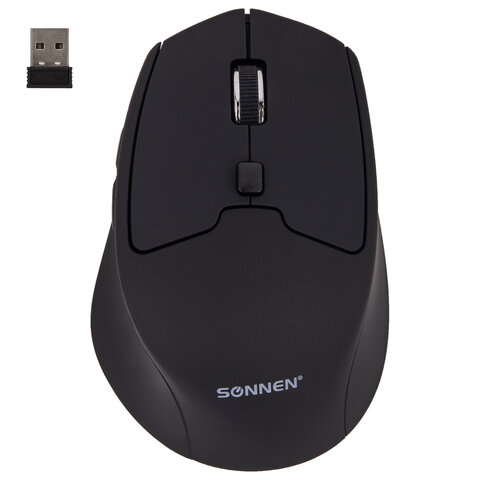 

Мышь беспроводная SONNEN V33, 1600dpi, оптическая светодиодная, USB, черный (513517), V33
