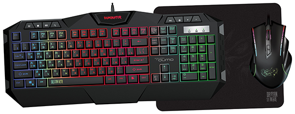 Клавиатура + мышь Qumo Dominator K66/M83, USB, черный