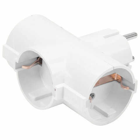 

Сетевой разветвитель SONNEN U-030G 3-розетки, 10А, с/з, белый (511441), U-030G