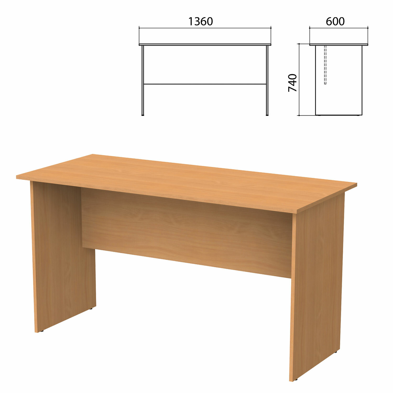 

Компьютерный стол Бюджет, ЛДСП, груша ароза (402661-336)