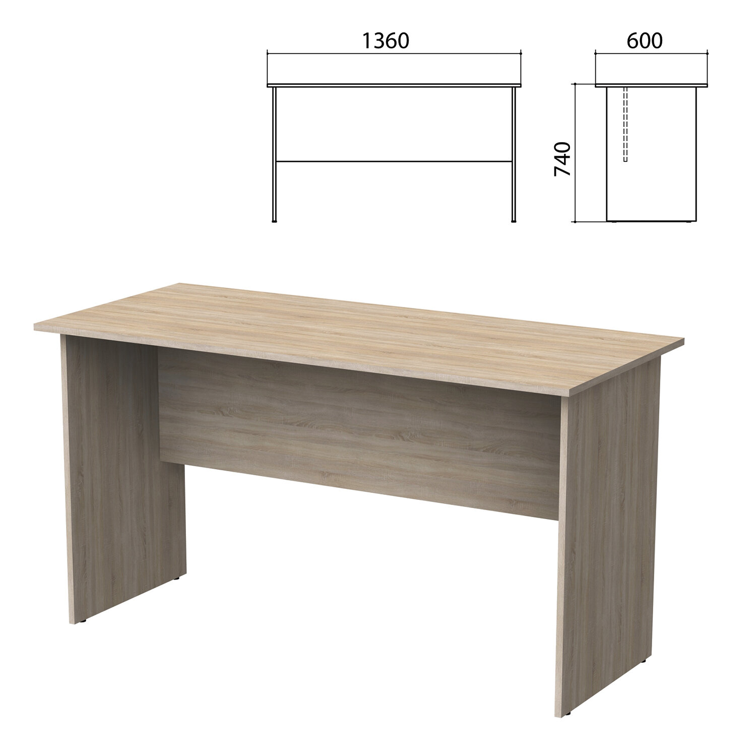

Компьютерный стол Бюджет, ЛДСП, дуб сонома (402661-091)