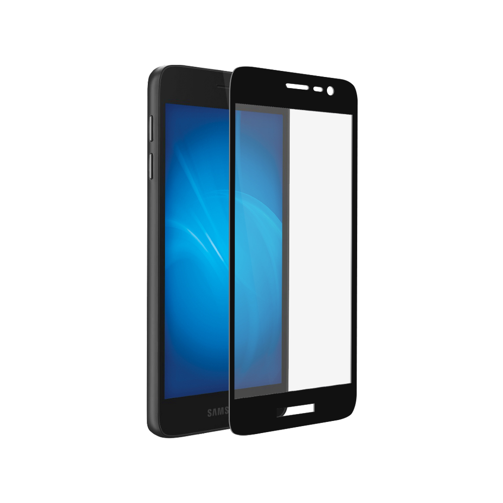 

Защитное стекло DF для экрана смартфона Samsung J2 Core/ J2 Core (2020), FullScreen, поверхность глянцевая, черная рамка (sColor-59)