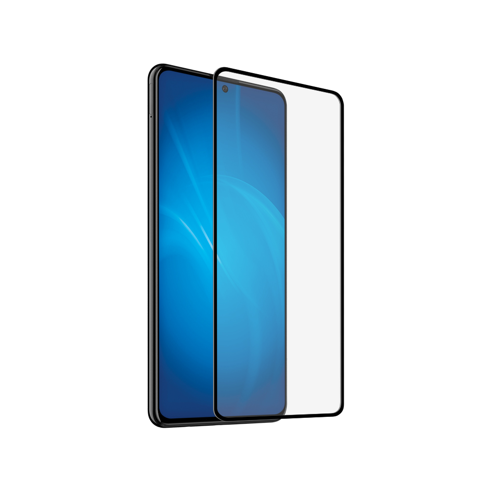 

Защитное стекло DF для экрана смартфона Samsung A71/ Note 10 Lite, FullScreen, поверхность глянцевая, черная рамка (sColor-89)