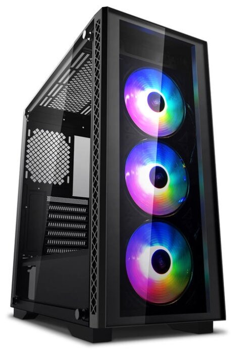 Корпус Deepcool Matrexx 50 ADD-RGB 3F, EATX, Midi-Tower, USB 3.0, RGB подсветка, черный, без БП (DP-ATX-MATREXX50-AR-3F-US)