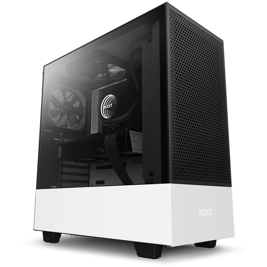 

Корпус NZXT H510 Flow, ATX, Midi-Tower, USB 3.2, USB Type-C, белый/черный, Без БП (CA-H52FW-01), H510 Flow