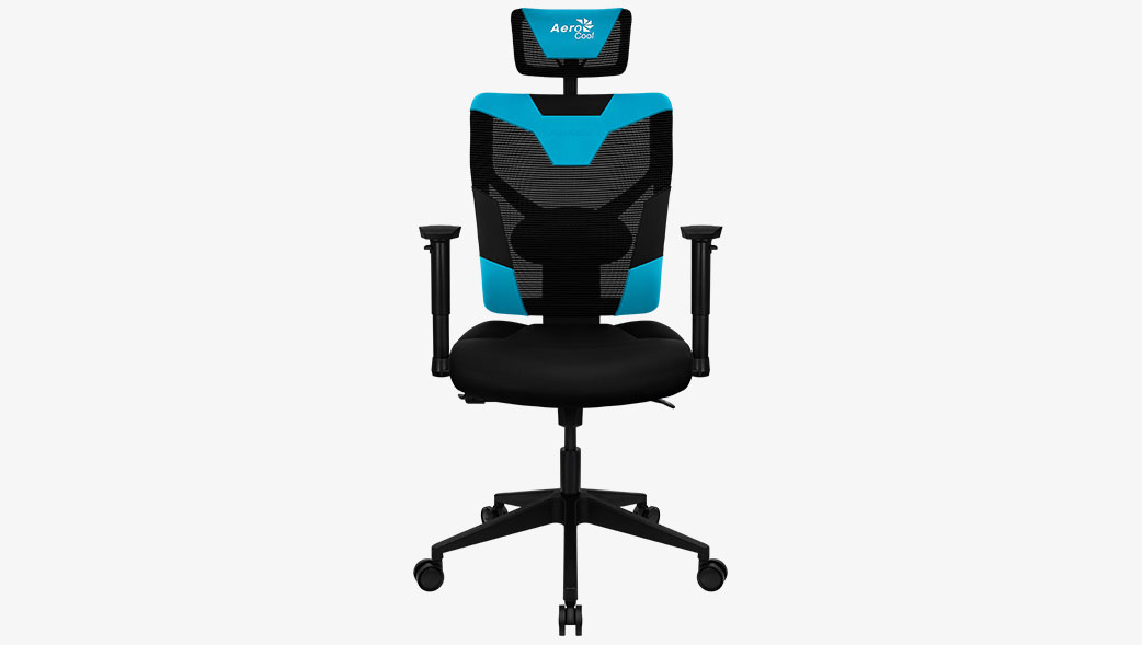 Кресло игровое AeroCool Guardian, синий/черный