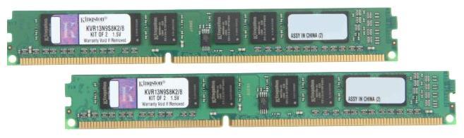 Комплект памяти DDR3 DIMM 8Gb (2x4Gb), 1333MHz Kingston (KVR13N9S8K2/8)