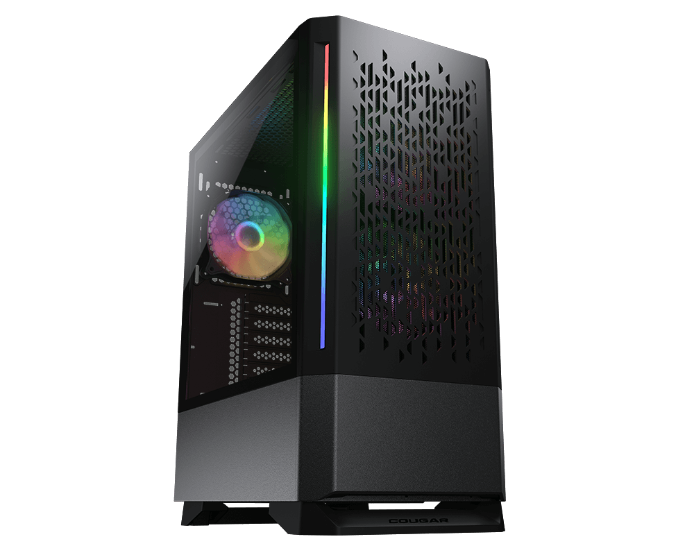 

Корпус COUGAR MX430 Air RGB, ATX, Midi-Tower, 2xUSB 3.0, RGB подсветка, черный, без БП (CGR-51C6B-AIR-RGB), MX430 Air RGB