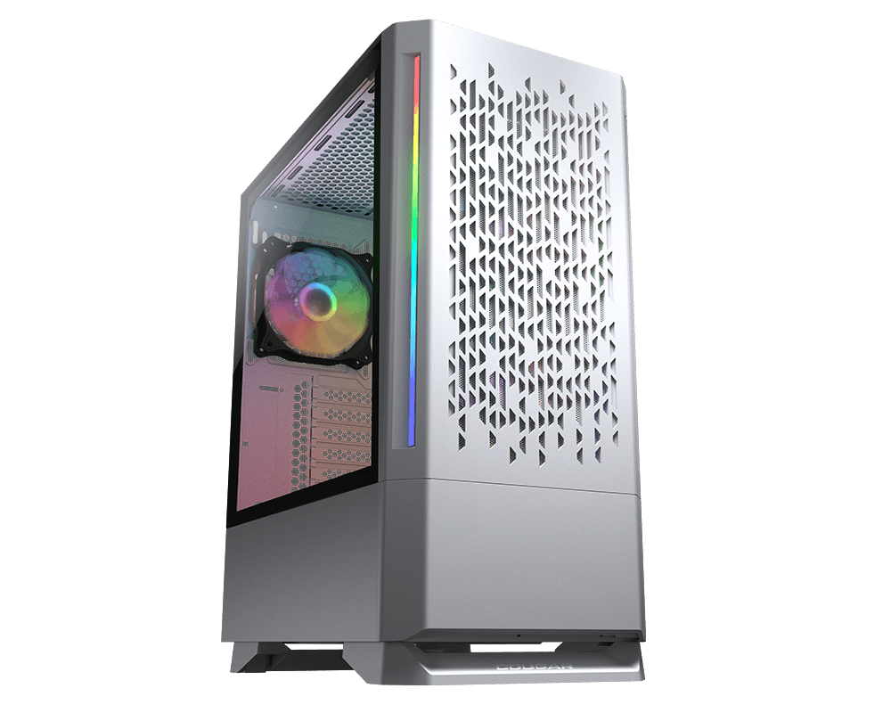 Корпус COUGAR MX430 Air RGB, ATX, Midi-Tower, 2xUSB 3.0, RGB подсветка, белый, без БП (CGR-51C6W-AIR-RGB)